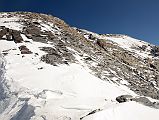09 The Trail To Dhampus Summit Gets Steep Above The Ridge Above Kalopani Climbing Dhampus Peak